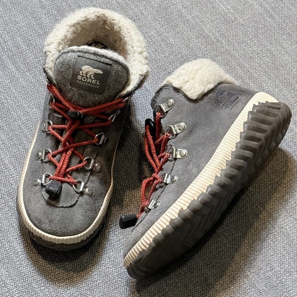 Sorel Out N‎ About Plus Conquest Waterproof Boots Quarry Grey Suede NY1952-052 4